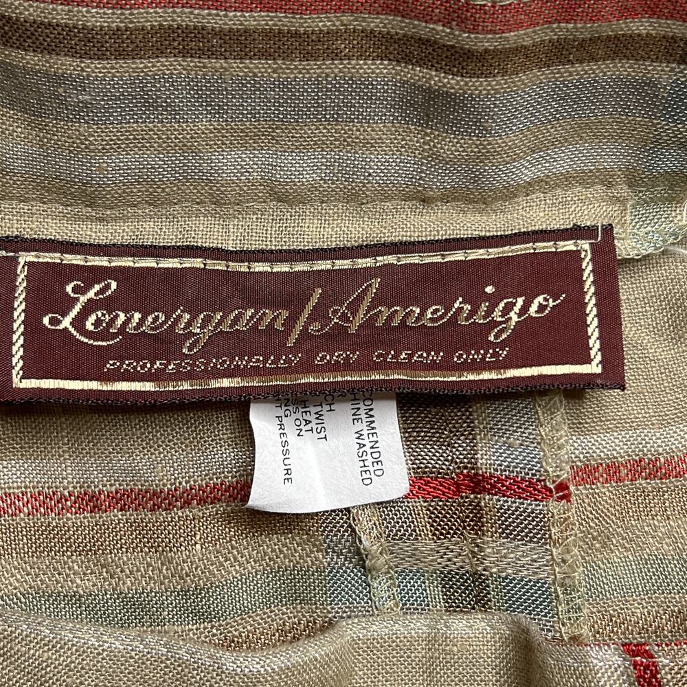 Vintage 90s Lonergan / Amerigo Pleated Plaid Maxi Skirt Tan Academia Retro Indie View 3